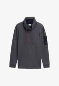 TOM TAILOR SNOOD - Long sleeved top - navy grey grindle structure