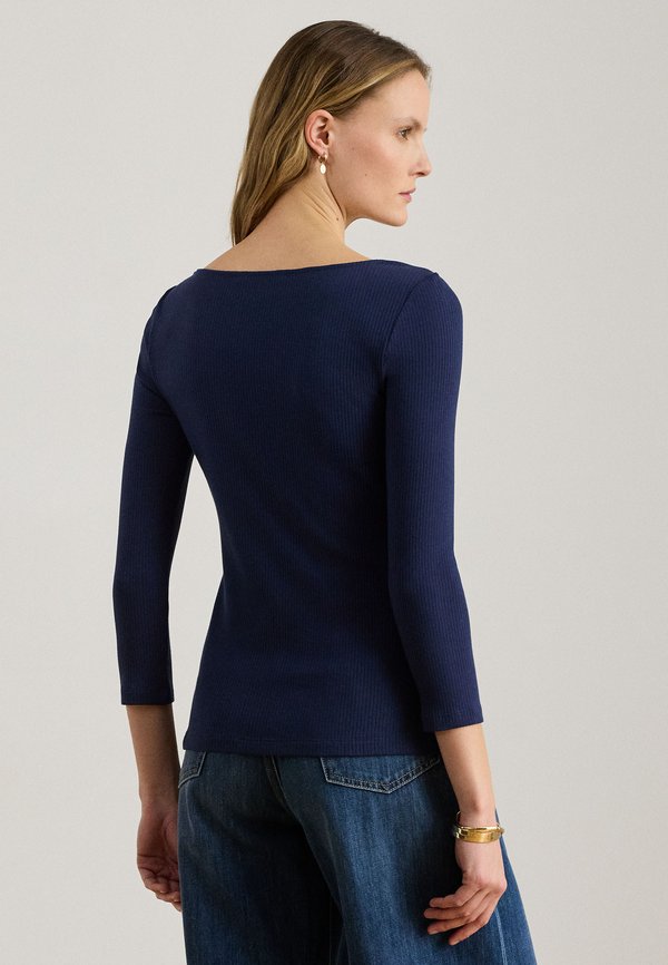 Lauren Ralph Lauren RIB-KNIT COTTON-BLEND BOATNECK TEE