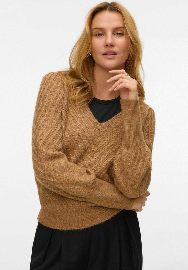 Vero Moda Knitted VMSTINNA Knitted - Jumper - toasted coconut
