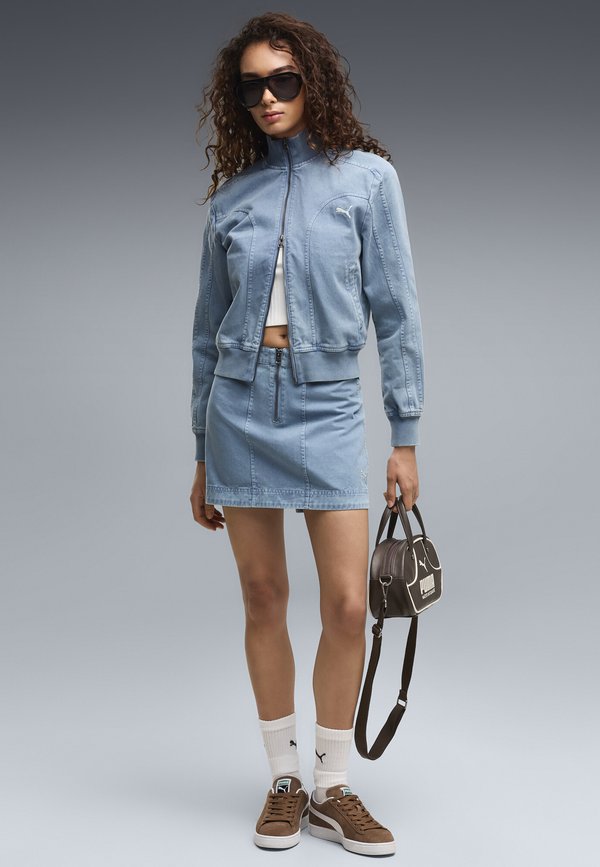 Puma FUTURE.PUMA.ARCHIVE WASHED TWILL SHORT JACKET - Denim jacket - cool blue