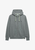 Superdry & Co MONOGRAM EMBROIDERED HOODIE - Zip-up sweatshirt - dark vintage grey marl