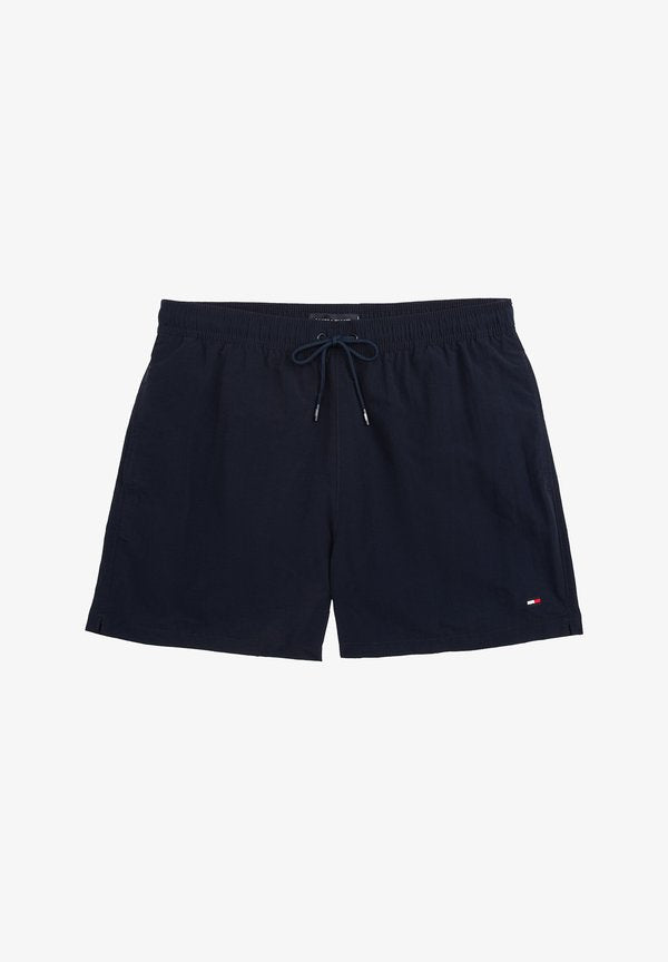 Tommy Hilfiger FLAG EMBROIDERY MID LENGTH SWIM SHORTS - Swimming shorts - desert sky