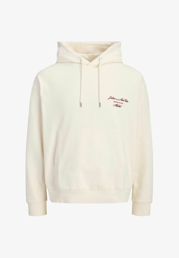 Jack & Jones HOODIE BACKPRINTET HOODIE - Hoodie - antique white