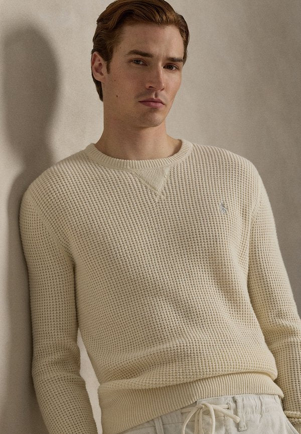 Polo Ralph Lauren WAFFLE-KNIT WOOL-COTTON SWEATER