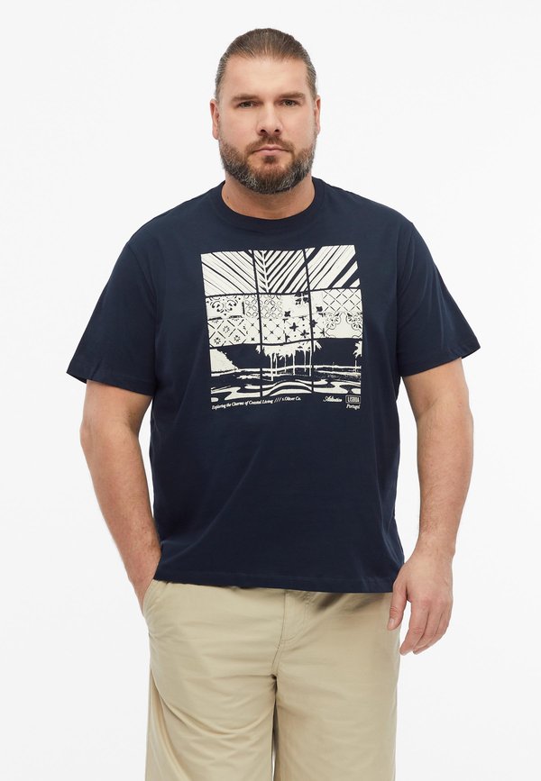 s.Oliver T-SHIRT - Print T-shirt - navy