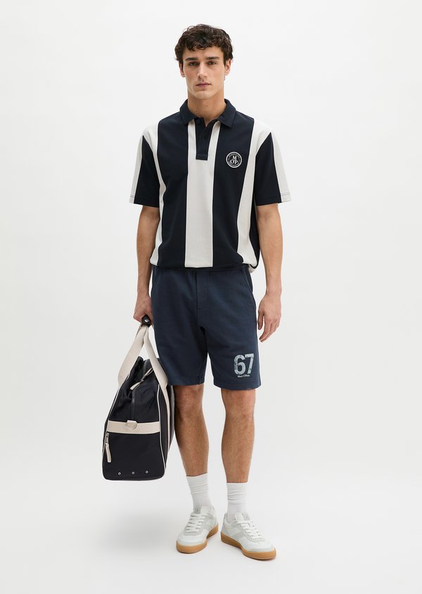 Marc O'Polo MOP CLUB '67 FOOTBALL TRICOT POLO, HEAVY JERSEY, STRIPED