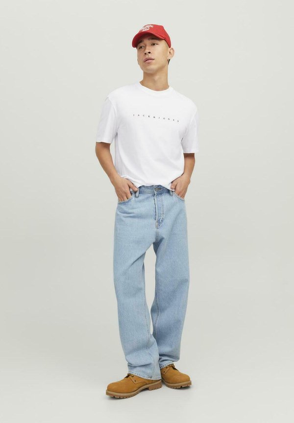 Jack & Jones 2ER PACK - Print T-shirt - white white bl