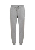 Graue Jogginghose mit elastischem Bund, verstellbarem Kordelzug und engen Bündchen. Hergestellt aus weichem Stoff mit schlichter Gestaltung.