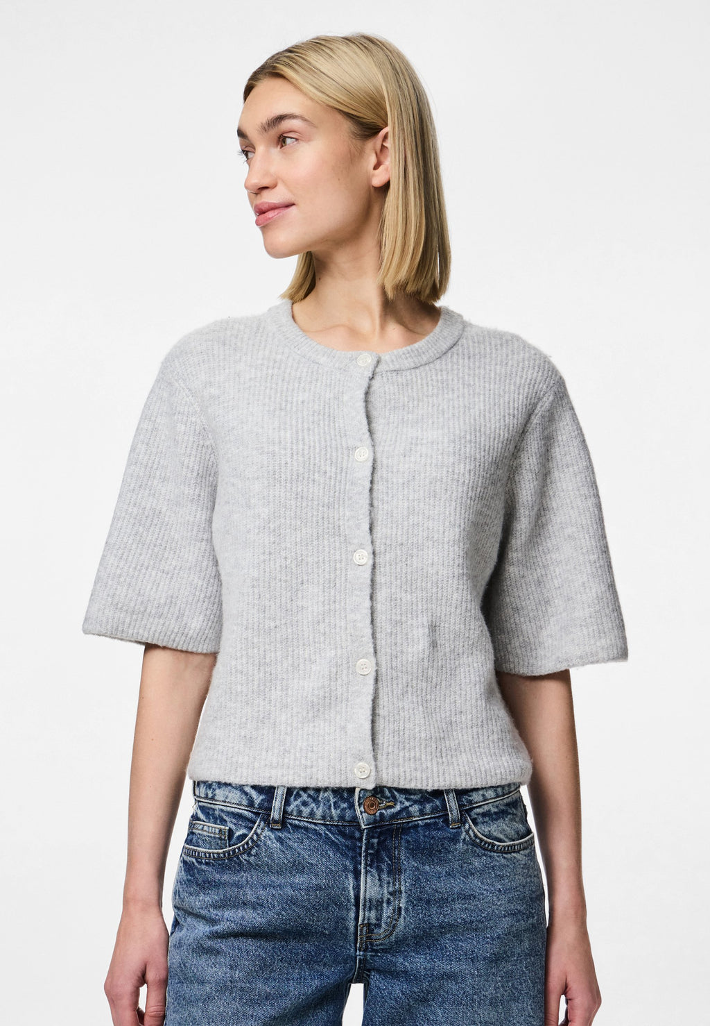 Pieces PCSILLY SS O-NECK KNIT CARDIGAN NOOS BC