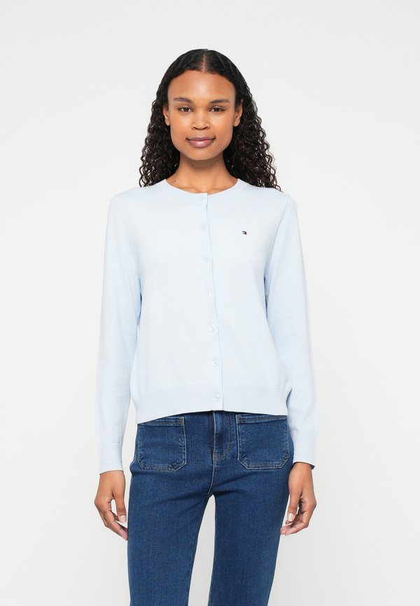 Tommy Hilfiger CO JERSEY FINE GG C-NK LS CARDI - CO JERSEY FINE GG - Cardigan - breezy blue