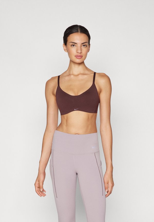Nike Performance ALATE MINIMALIST BRA - Light support sports bra - earth/white