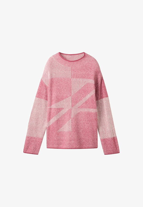 TOM TAILOR GEMUSTERTER  - Jumper - pink plaited structure knit