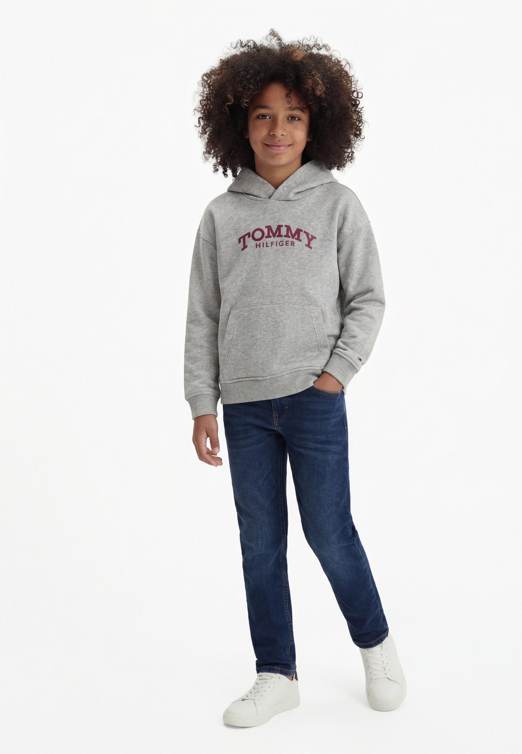 LOGO PRINT FLEECE HOODY Media 2