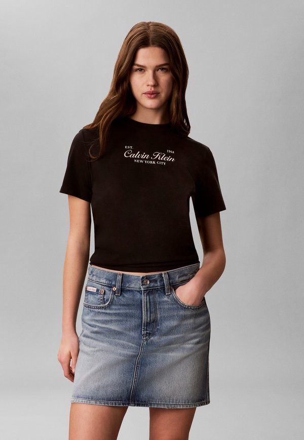 Calvin Klein Jeans CLASSIC SCRIPT TWO TONE TEE