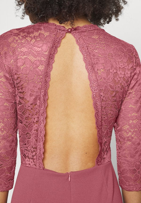 WAL G. WGXZL WEDDING - ROSE LACE TOP MAXI DRESS