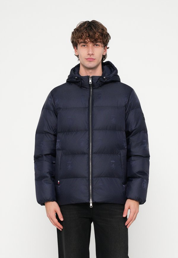 Tommy Hilfiger TH CREST PRINT DOWN PUFFER JACKET - Down jacket - desert sky