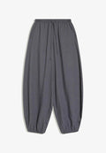 Bershka RUSTIC BLOOMER - TROUSERS - Trousers - dark grey