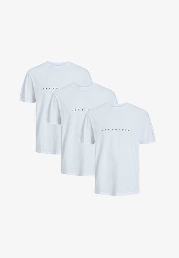Jack & Jones 3ER PACK STAR JJ - Print T-shirt - weiß