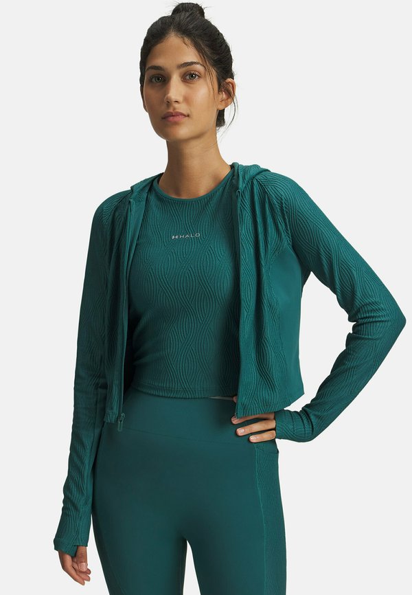 Under Armour HALO JACQUARD KNIT - Cardigan - rack green