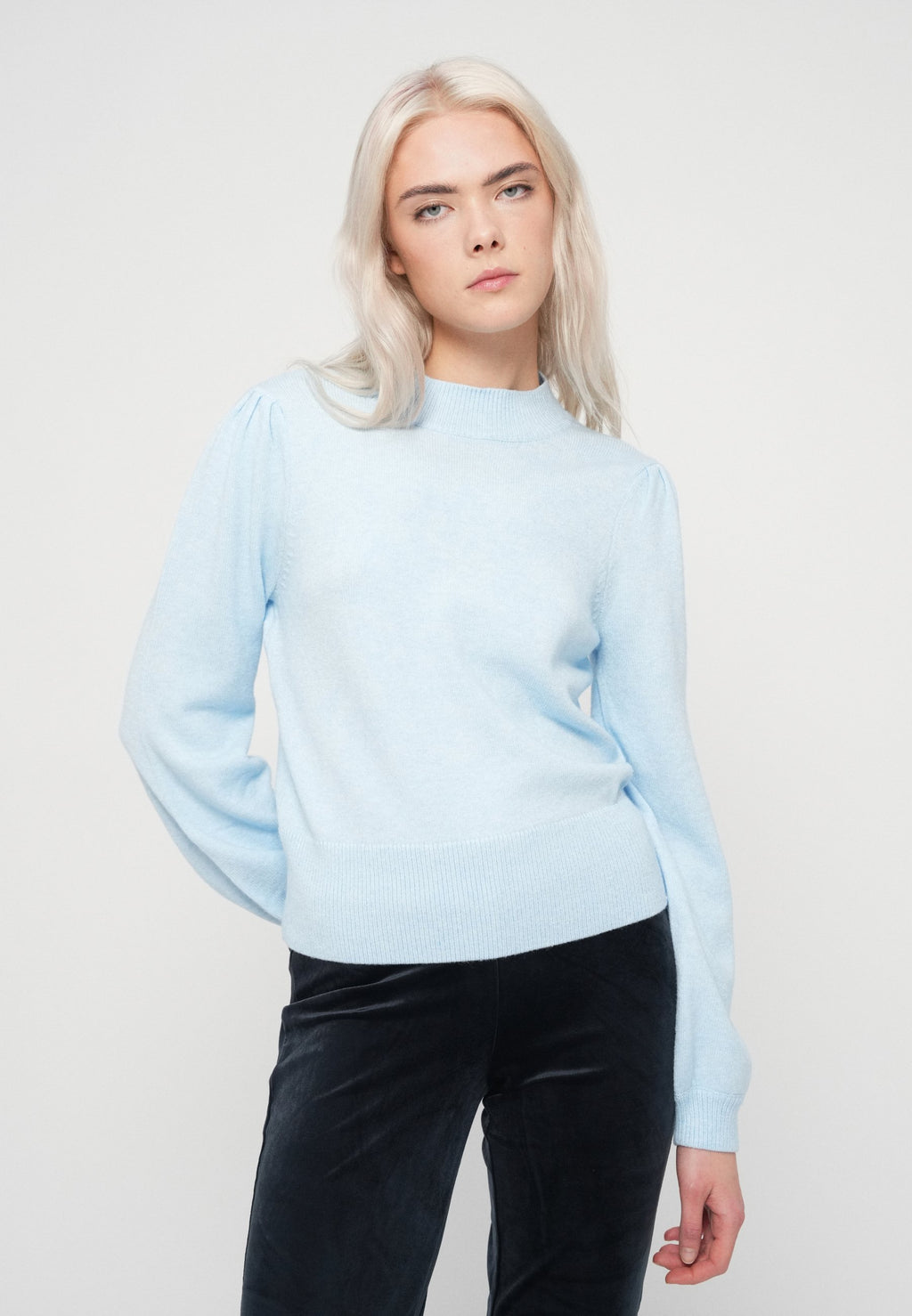 VILA VIRIL TURTLE-NK BALLOON L/S TOP - NOOS