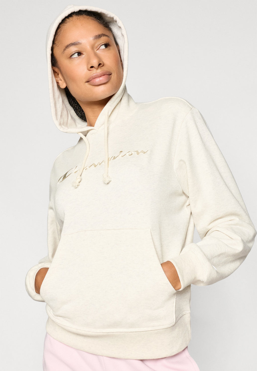 Champion ICONS TONAL HOODIE SWEATSHIRT WITH BIG LOGO