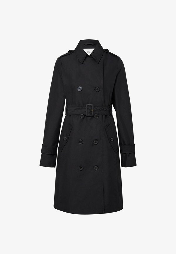 s.Oliver OUTDOOR - Trenchcoat - schwarz
