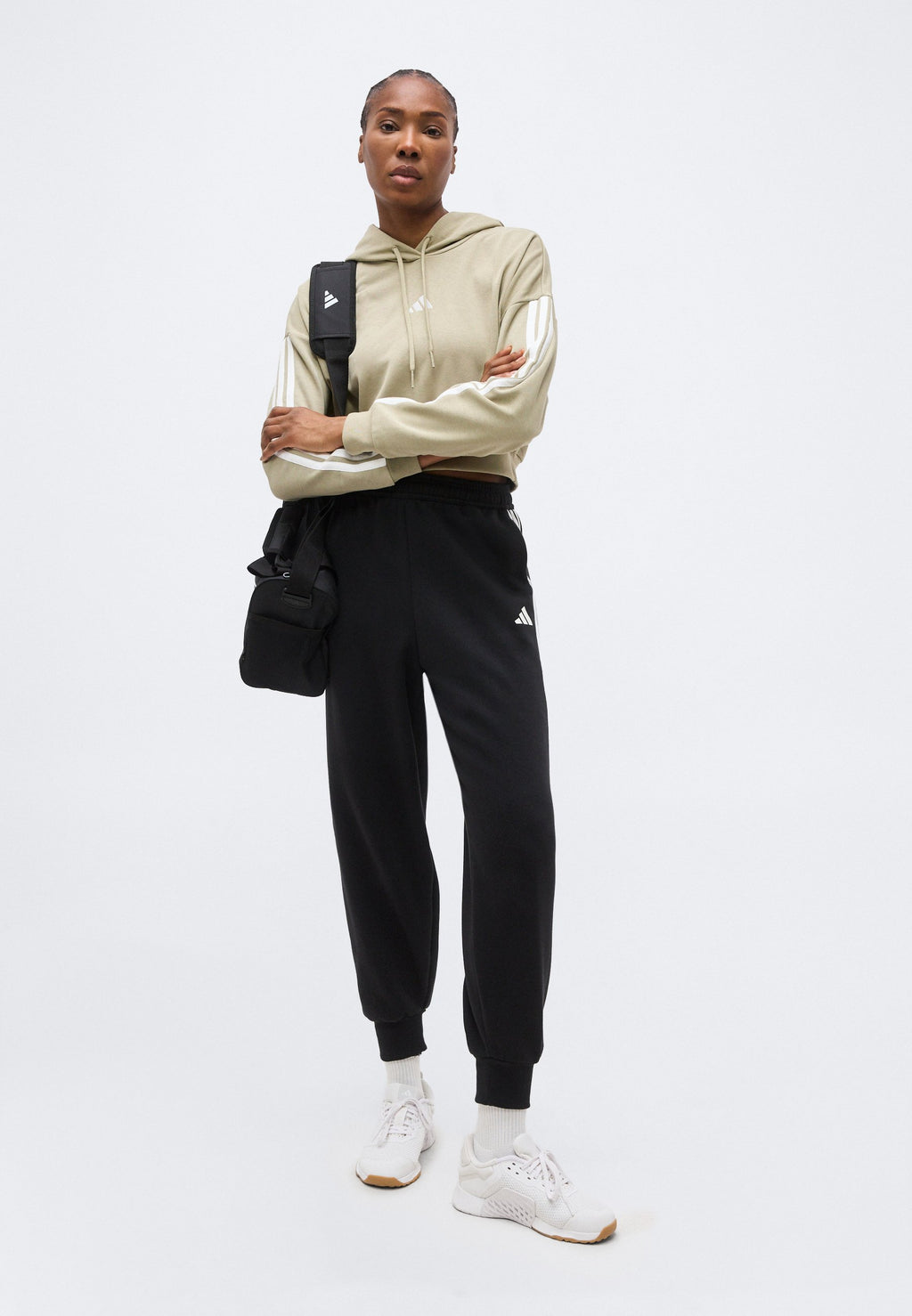 adidas Sportswear ESSENTIALS 3 STRIPES FRENCH TERRY CROPPED