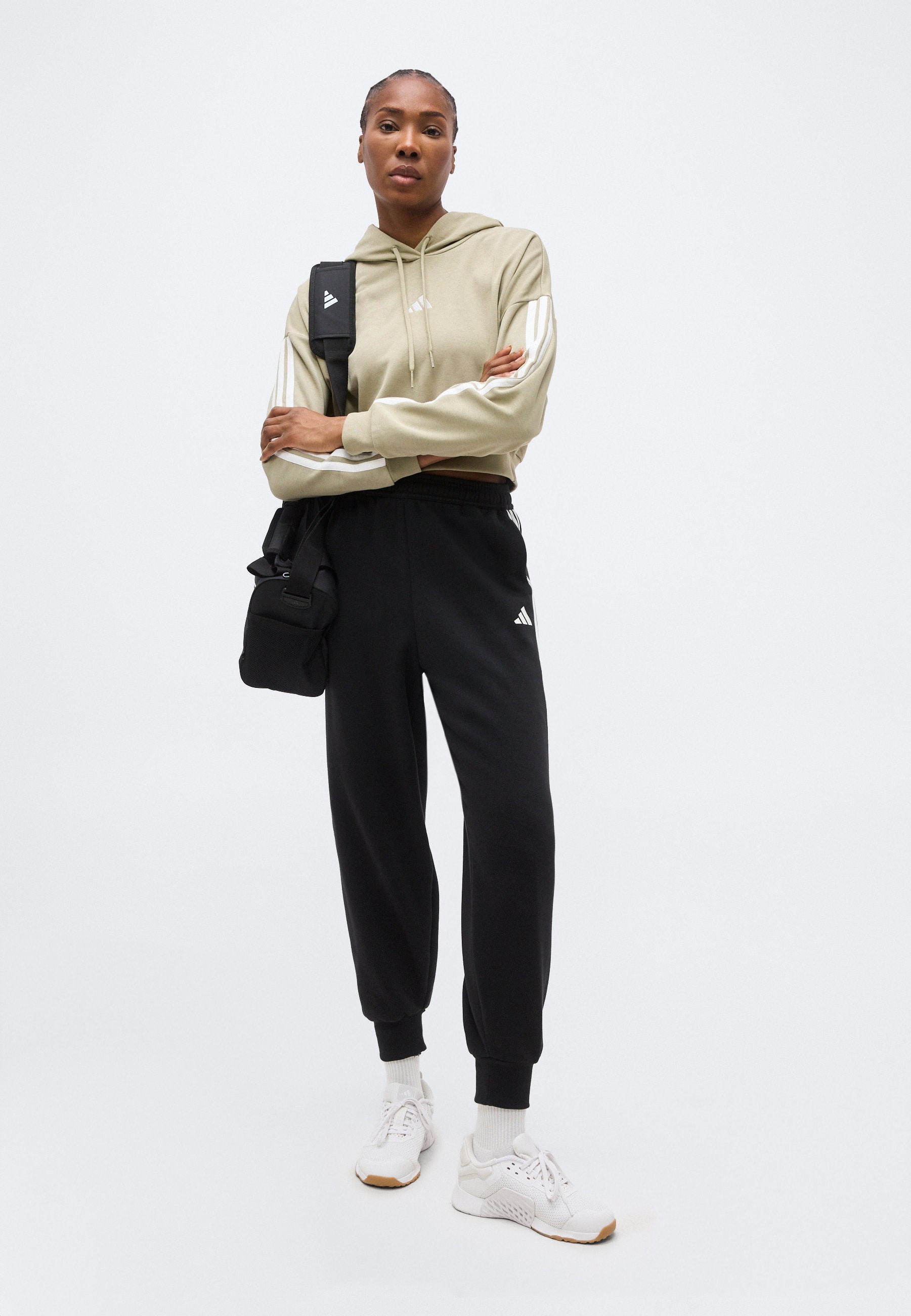 adidas Sportswear ESSENTIALS 3 STRIPES FRENCH TERRY CROPPED