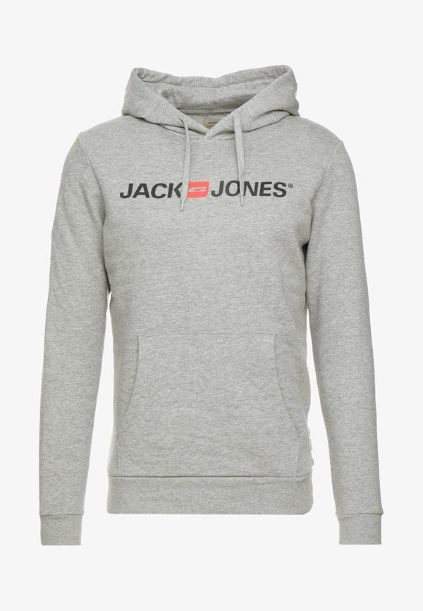 Jack & Jones JJECORP LOGO - Hoodie - light grey melange