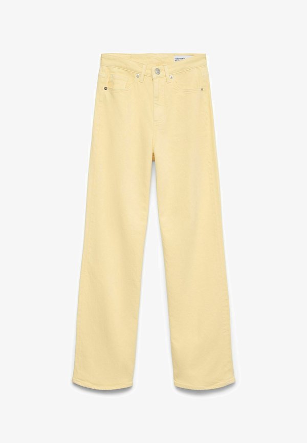 Vero Moda VMTESSA HR WIDE JEANS COLOR GA NOOS - Wide Leg - mellow yellow