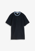 TOM TAILOR POLOSHIRT MIT STEHKRAGEN - Basic T-shirt - sky captain blue