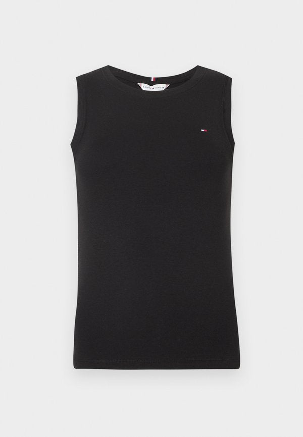 Tommy Hilfiger SLIM CREW NECK TANK TOP - Top - black
