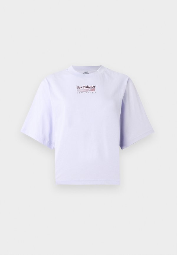 New Balance TRACKSIDE RELAXED - Print T-shirt - smoked violet