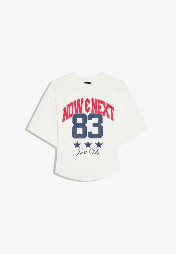 Bershka PRINT T-SHIRT - Print T-shirt - white