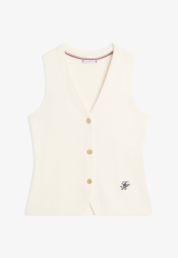 Tommy Hilfiger PREMIUM KNIT SLIM V-NECK SWEATER VEST - Waistcoat - calico