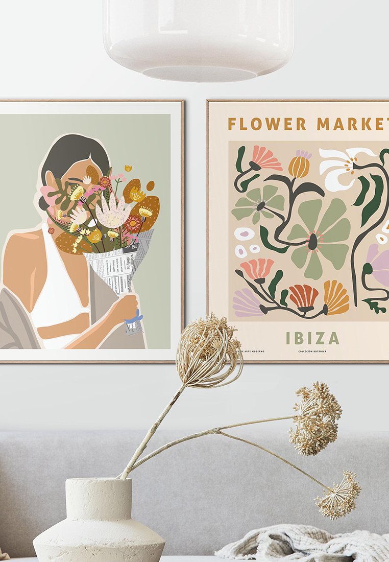 Orange Wallz FLORAL  2 PACK