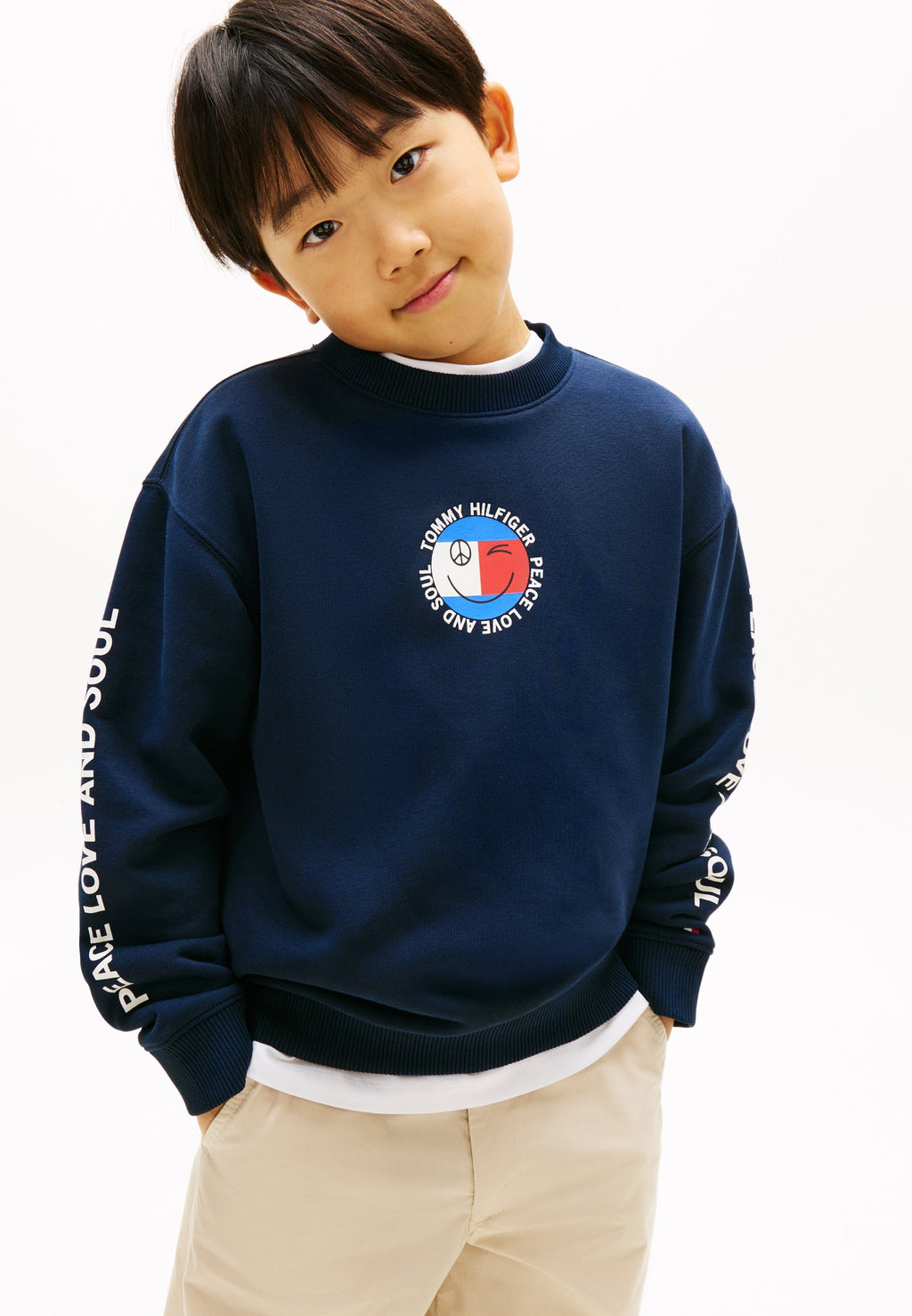 SMILEY FLAG BACK LOGO TERRY SWEATSHIRT Media 3