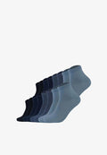 s.Oliver S.OLIVER S.OLIVER UNISEX SOCKEN, 16ER PACK - QUARTER, EINFARBIG - Sneaker socks - blau