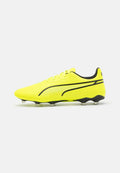 Puma KING MATCH FG/AG - Firm-ground football boots - electric lime/black