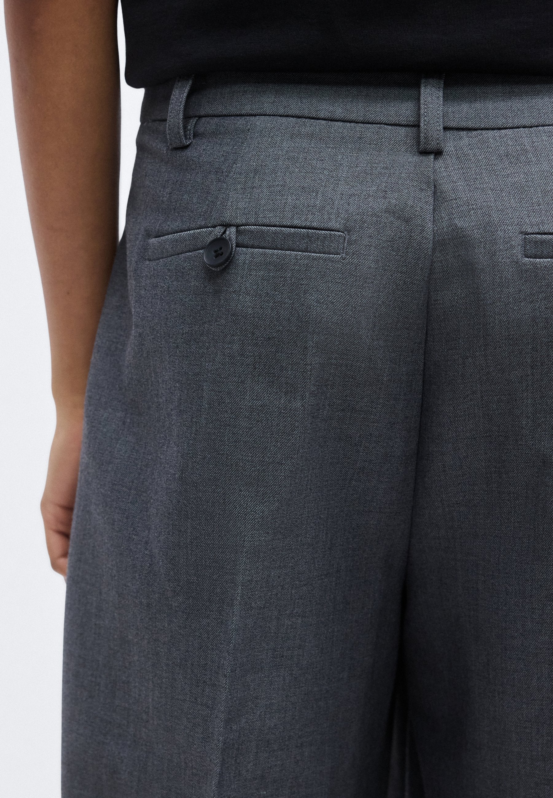 Gina Tricot Petite WIDE PLEATED TROUSERS