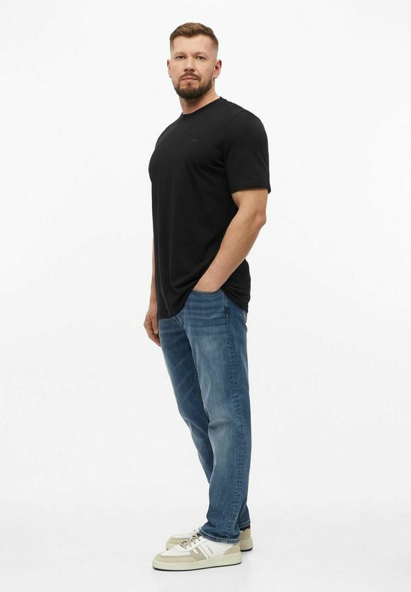 s.Oliver S.OLIVER HERREN T-SHIRT MIT LOGO-PRINT | 2 STÜCK  - Basic T-shirt - x schwarz