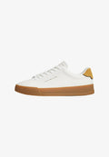 Tommy Hilfiger MIX COURT SNEAKERS - Trainers - ecru yellow mustard