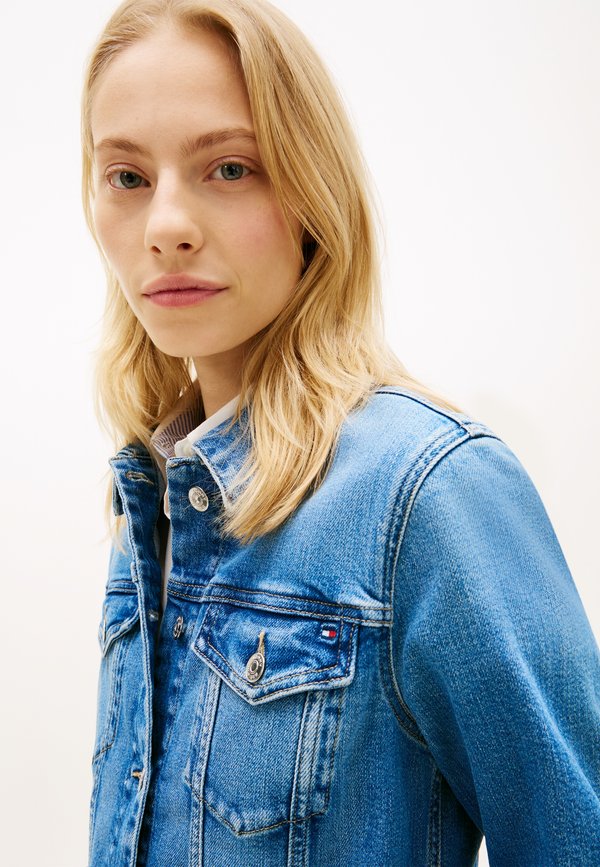 Tommy Hilfiger FLAG EMBROIDERY SLIM DENIM JACKET