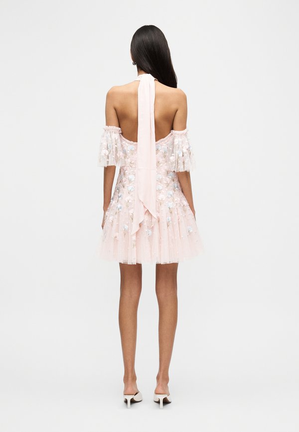 Needle & Thread DANDELION DITSY HALTER NECK MICRO MINI DRESS