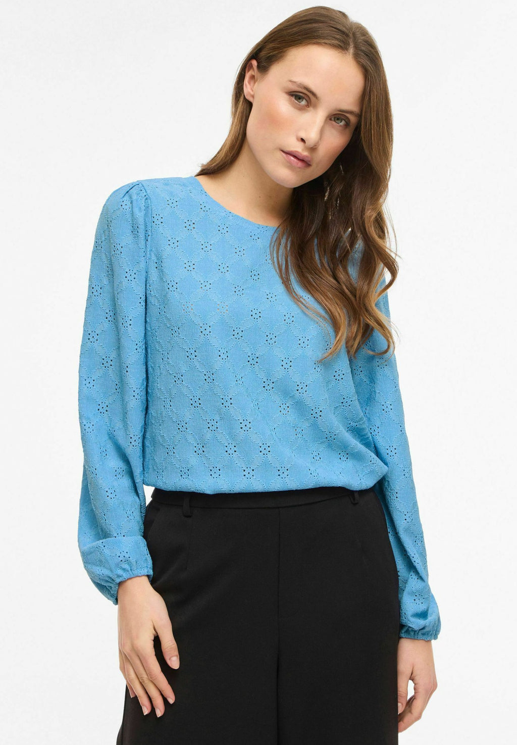 VILA VIASTA O-NECK L/S TOP - NOOS