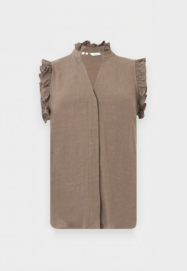 Selected Ruffle detail Sleeveless