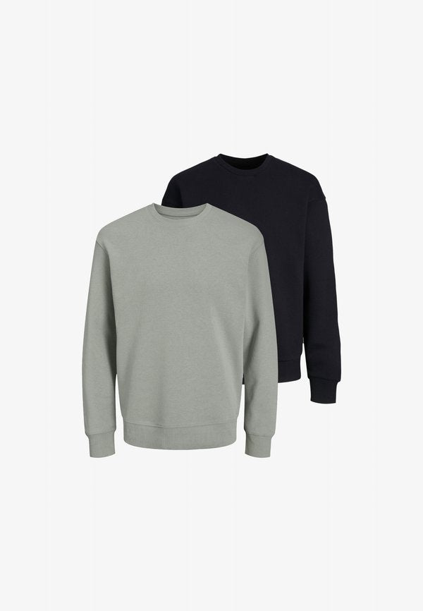 Jack & Jones 2ER PACK - Sweatshirt - schwarz grau