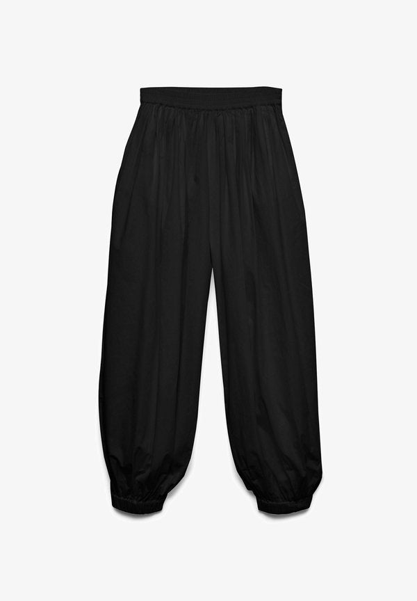 Vero Moda TROUSERS AWCANELLA HIGH WAIST TROUSERS - Trousers - black