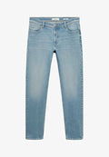Mango JAN WITH FRAYED EFFECT - Slim fit jeans - light blue