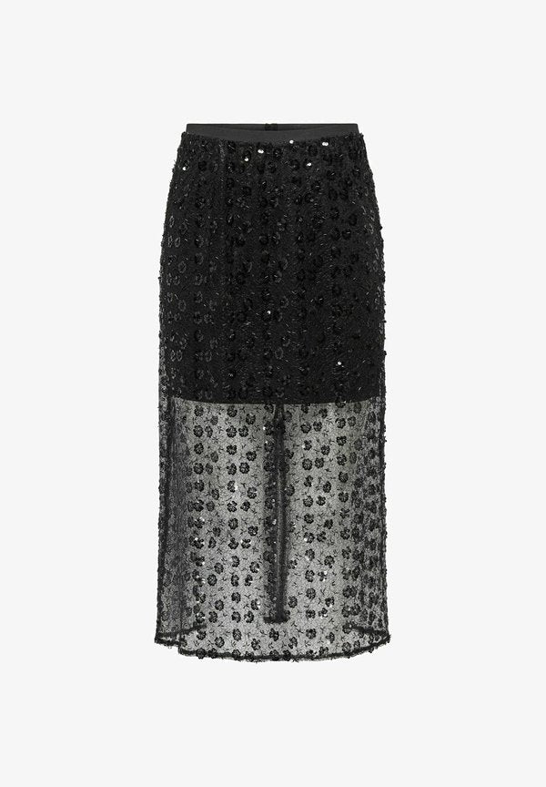 ONLY ONLBLAKE Midi - A-line skirt - black